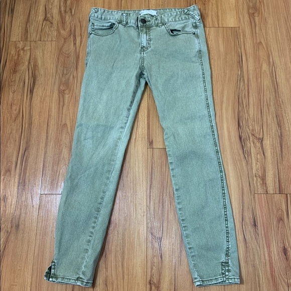 Free People Army Green Skinny Jeans - Picture 2 of 14